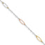 14K Tri-color Oval Link Bracelet