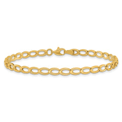 14K Gold Polished Open Link Bracelet