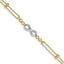 Infinity Symbol Two-Strand Bracelet in 14K Two-Tone Gold, 7.5 Inch - Sophia Jewelers