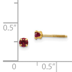 14K Gold Madi K Garnet Birthstone Stud Earrings for Women (January)