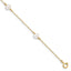 White Freshwater Pearl Station Bracelet in 14K Yellow Gold, 6 Inch - Sophia Jewelers