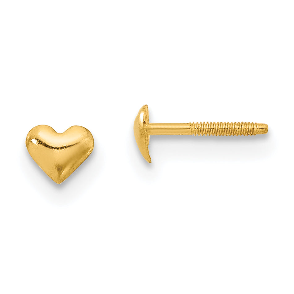 14k Madi K Heart Post Earrings
