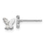 14k White Gold Madi K CZ Butterfly Post Earrings