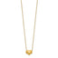 14K Gold Children's Hollow Heart Necklace with Extension Chain