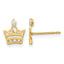 14k Madi K Kids CZ Crown Post Earrings