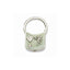 Silver-tone Angel With Crystals Light Green Enamel Key Fob