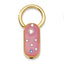 Gold-Tone Pink Enamel Crystal Women's Key Fob by Sophia Jewelers