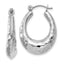 Hammered Hoop Earrings in 14K White Gold, 18.25x24.5mm - Sophia Jewelers