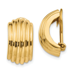14k Omega Clip Non-pierced Earrings