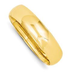 Sophia Jewelers 14K Gold Hinged Bangle with Safety Bar Polished Elegance