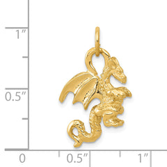 14K Gold 3D Dragon Charm for Men Polished Elegant Design by Sophia Jewelers