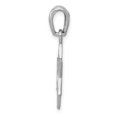 14K White Gold Star of David Pendant with Rhodium Plating Elegant & Solid Design