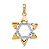 14k Two-tone Star of David Pendant