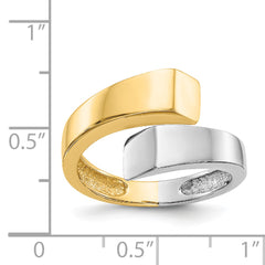 14k Two-tone Square Overlapping Ring
