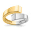 Square Bypass Ring in 14K Two-Tone Gold, Size 7 - Sophia Jewelers