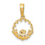 14k Polished Claddagh Pendant