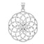 14k White Gold Diamond Cut Sphere Pendant