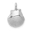 14k White Gold Seashell Pendant