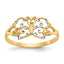 Butterfly Ring in 14K Yellow Gold, Diamond-Cut, Size 6 - Sophia Jewelers