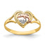 Dolphin Heart Ring in 14K Two-Tone Gold, Textured, Size 7 - Sophia Jewelers