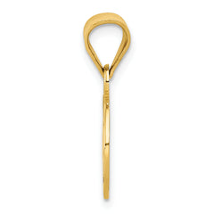 14K Gold Enameled Soccer Ball Pendant with Polished Finish