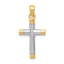 14k w/Rhodium Cross Pendant