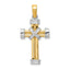 14k Two-tone Latin Cross Pendant