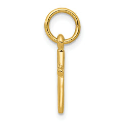 14K Gold Small Cross Charm with Reversible Design 18mm Elegant Pendant