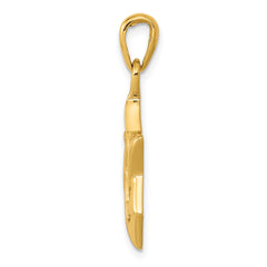 14K Gold Star of David Pendant with Open Back Design Elegant Craftsmanship