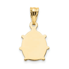 14K Gold Enameled Ladybug Charm with Polished Finish
