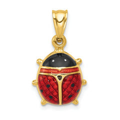 14k Enameled Ladybug Charm