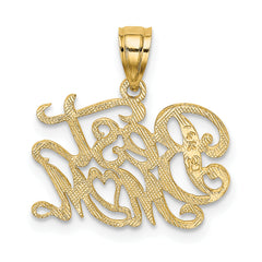 14k BEST MOM Charm