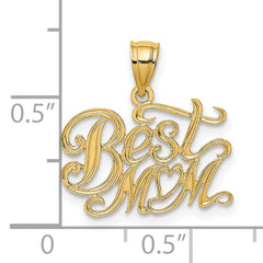 14k BEST MOM Charm