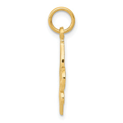 14K Gold Fleur De Lis Charm with Polished Finish Elegant Design