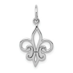 14k White Gold Fleur De Lis Charm