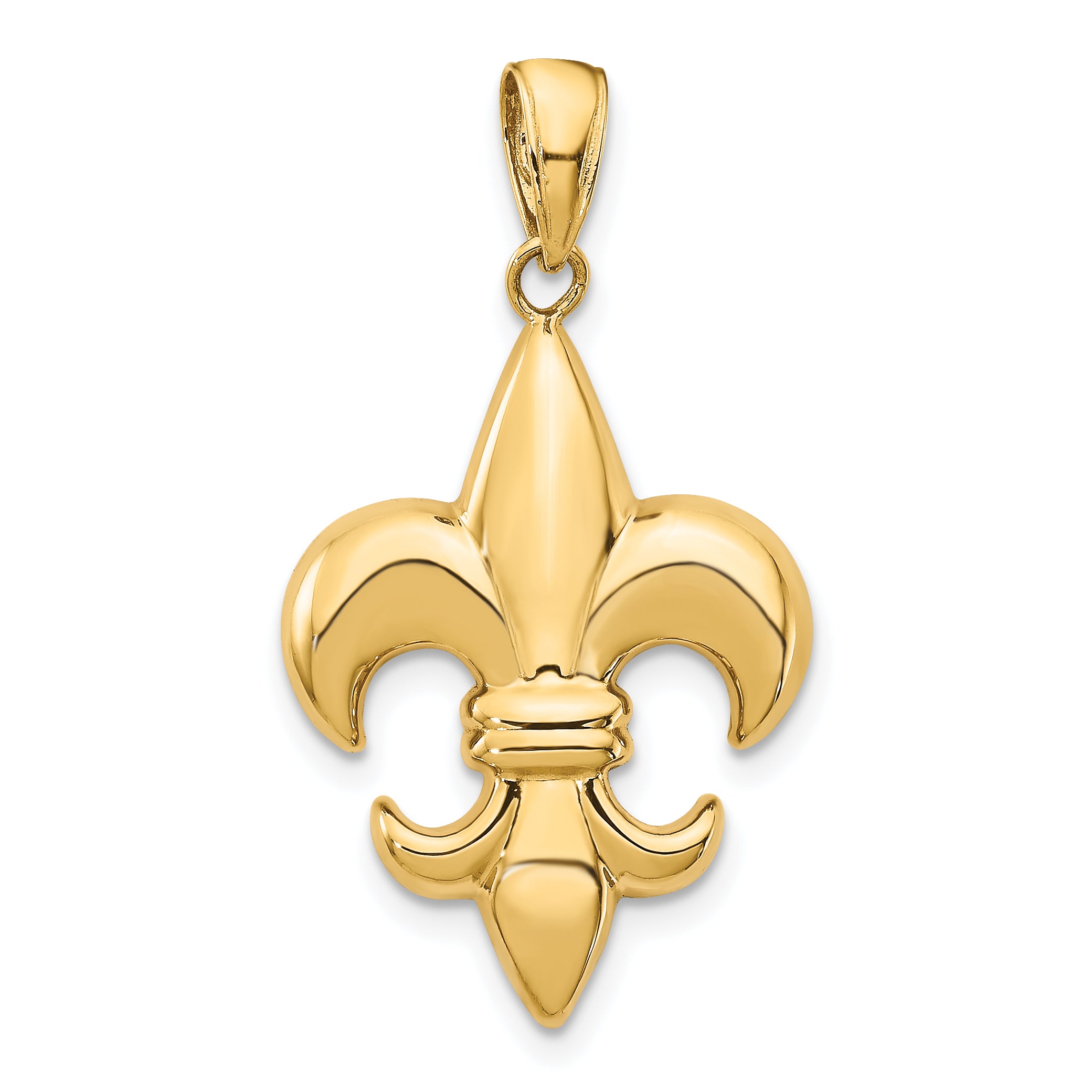 14k Medium Fleur-De-Lis Pendant