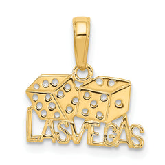 14k LAS VEGAS w/Dice Pendant