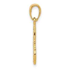 14K Gold Truck Cab Pendant for Men with Polished Textured Finish