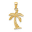 Palm Tree Pendant in 14K Yellow Gold, 28mm - Sophia Jewelers