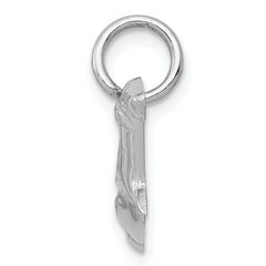 14K White Gold Hammerhead Shark Pendant with Rhodium Plating Men's Ocean-Inspired Charm