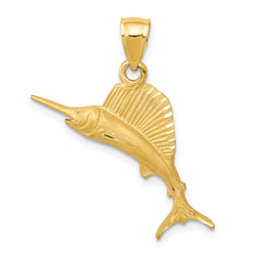 14K Sailfish Pendant