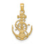 14k Small Anchor w/Wheel Pendant