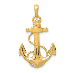 14k Anchor w/Rope Pendant