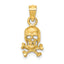 14K Skull and Cross Bones Pendant