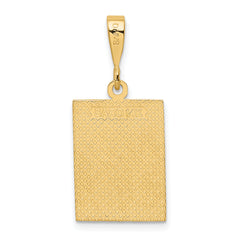 14k Gold Men's Strength Pendant with Polished Textured Finish