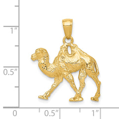 14K Gold 3D Camel Pendant for Men  Casted Solid Yellow Gold