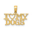 14k I HEART MY DOGS Pendant