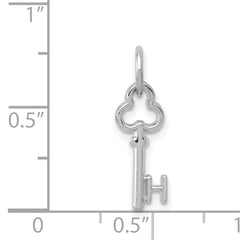 14K White Gold Polished H Initial Charm Elegant Small Pendant by Sophia Jewelers