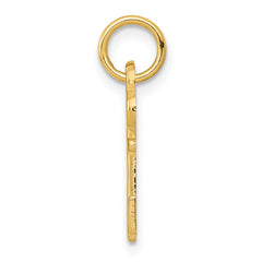 14K Yellow Gold I Initial Charm Pendant with Polished Finish by Sophia Jewelers