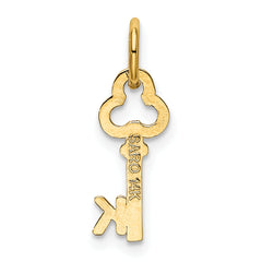 14K Gold Polished K Initial Charm Elegant & Casted Design by Sophia Jewelers